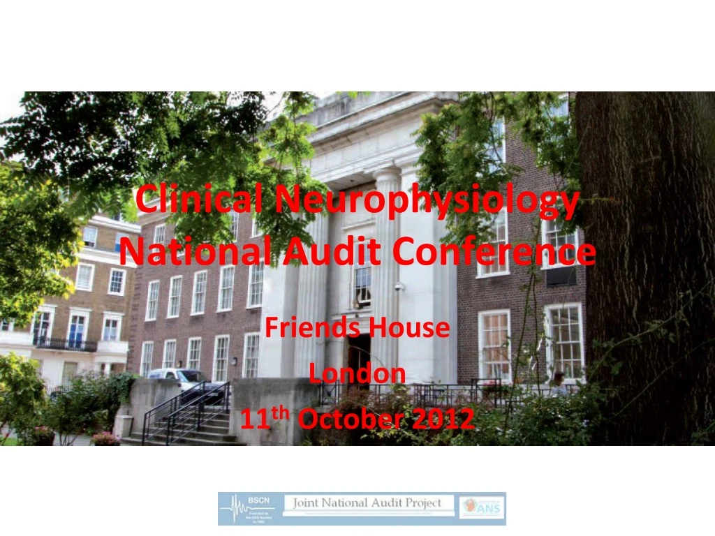 clinical neurophysiology national audit conference