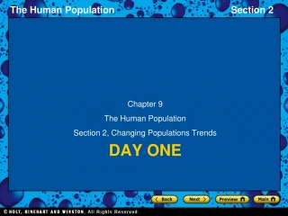 The Human Population - slide 1