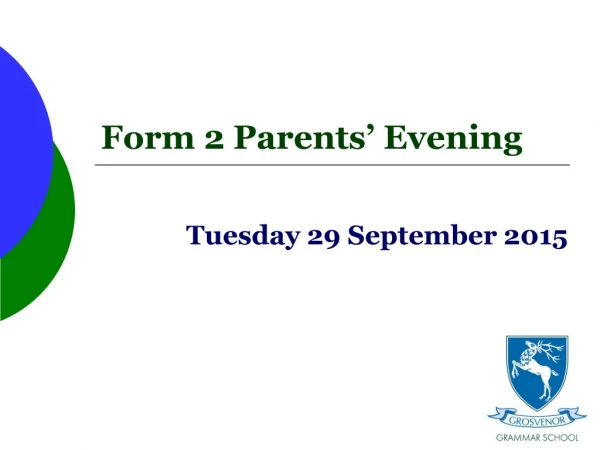 Form 2 Parents’ Evening