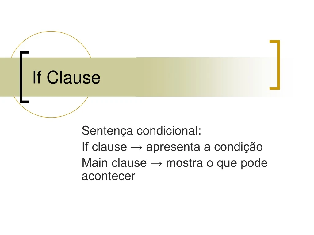 if clause