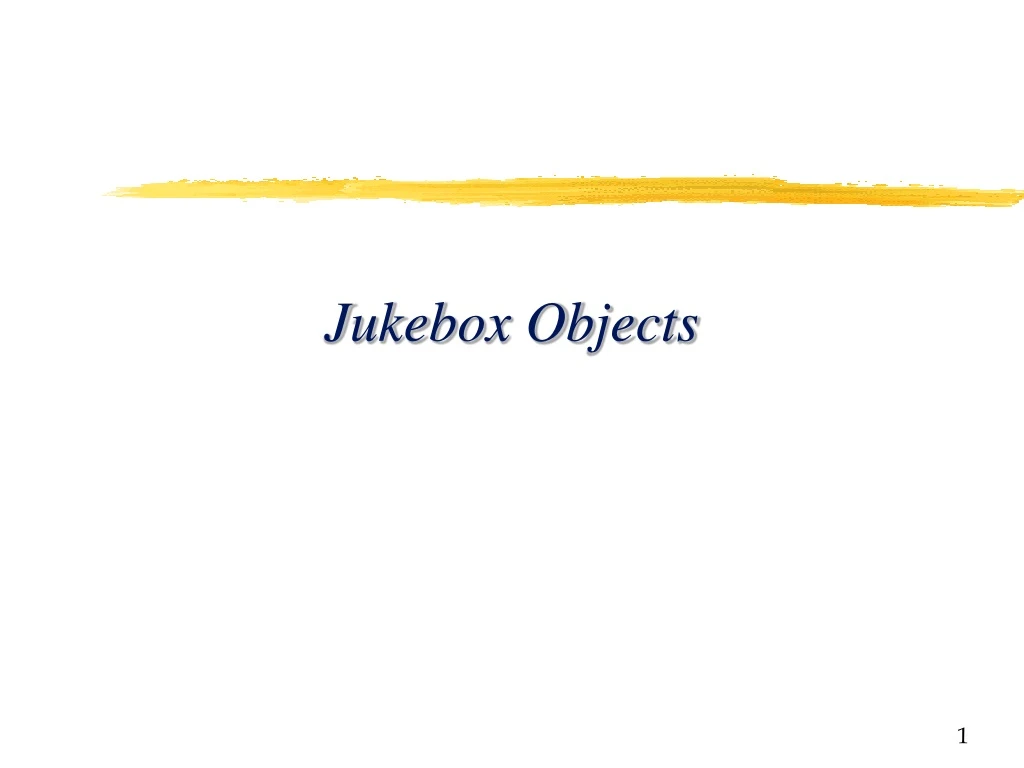 jukebox objects