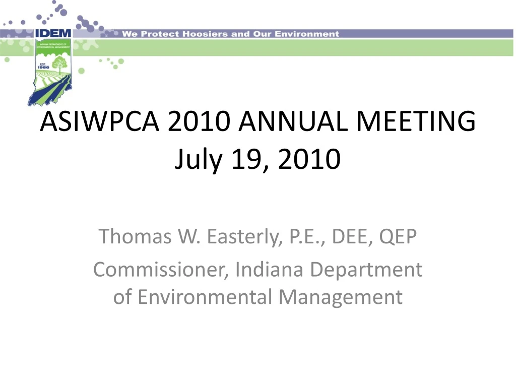 asiwpca 2010 annual meeting july 19 2010