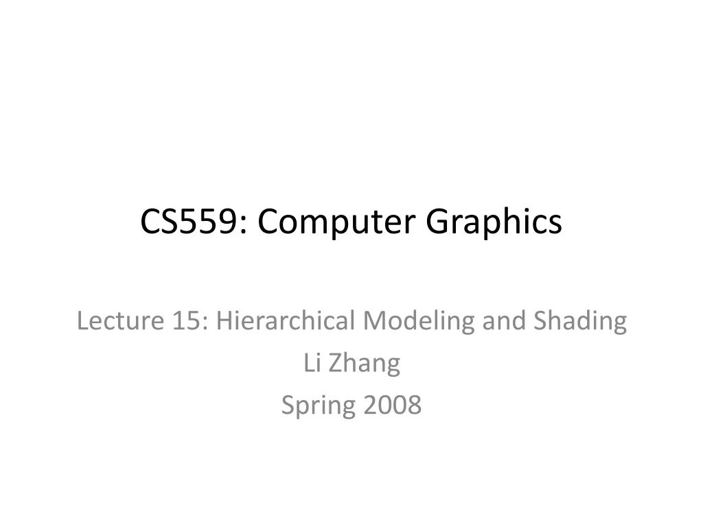 cs559 computer graphics