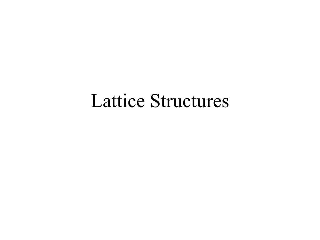 lattice structures