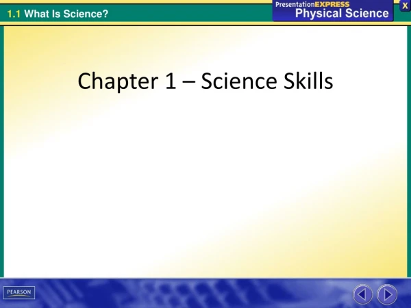 Chapter 1 – Science Skills