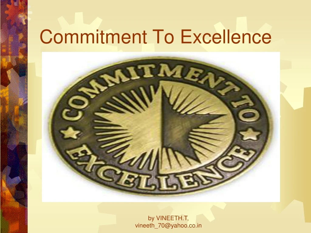 commitment to excellence