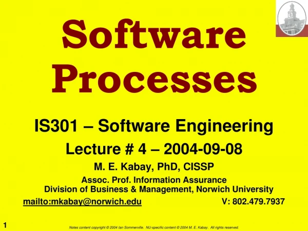 Software Processes