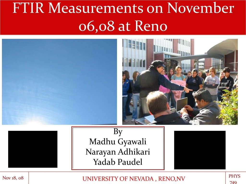 ftir measurements on november 06 08 at reno