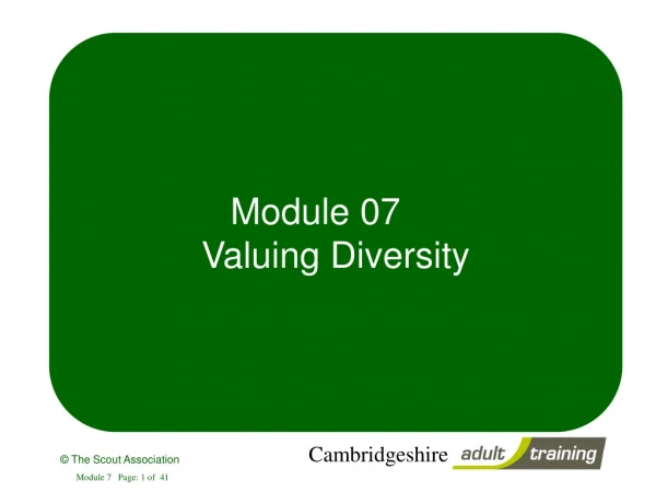 Module 07 Valuing Diversity