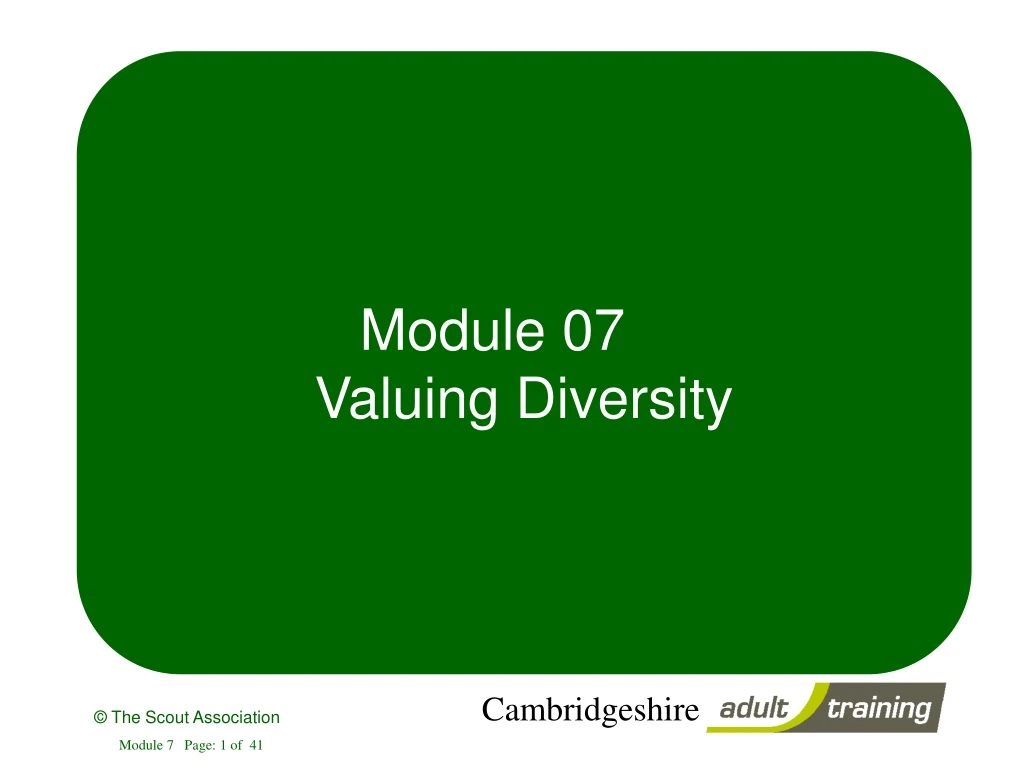 module 07 valuing diversity