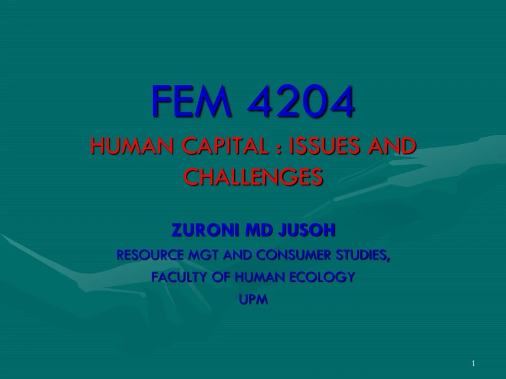 fem 4204 human capital issues and challenges