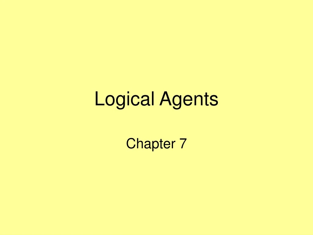 logical agents