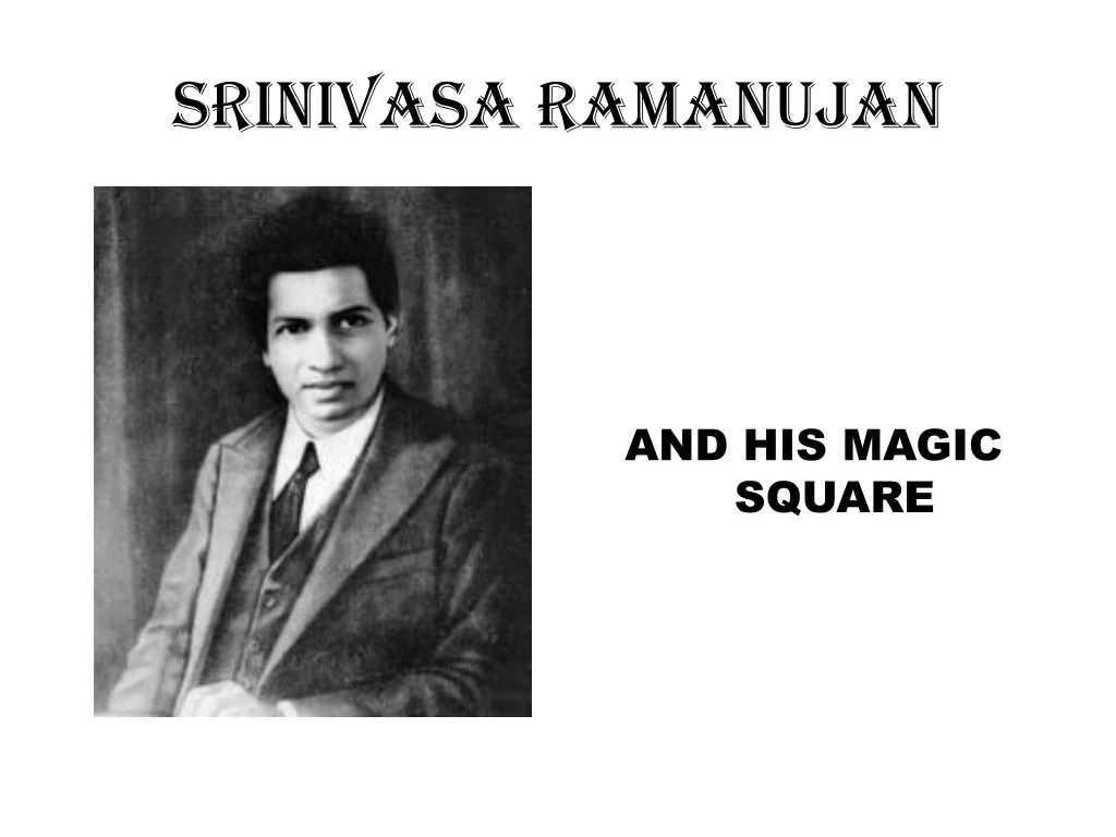 srinivasa ramanujan