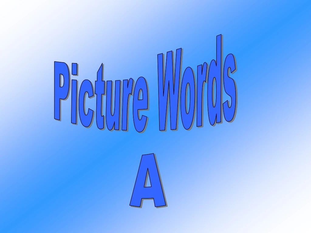 picture words