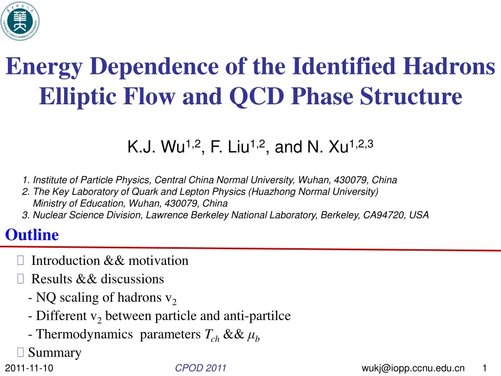 energy dependence of the identified hadrons