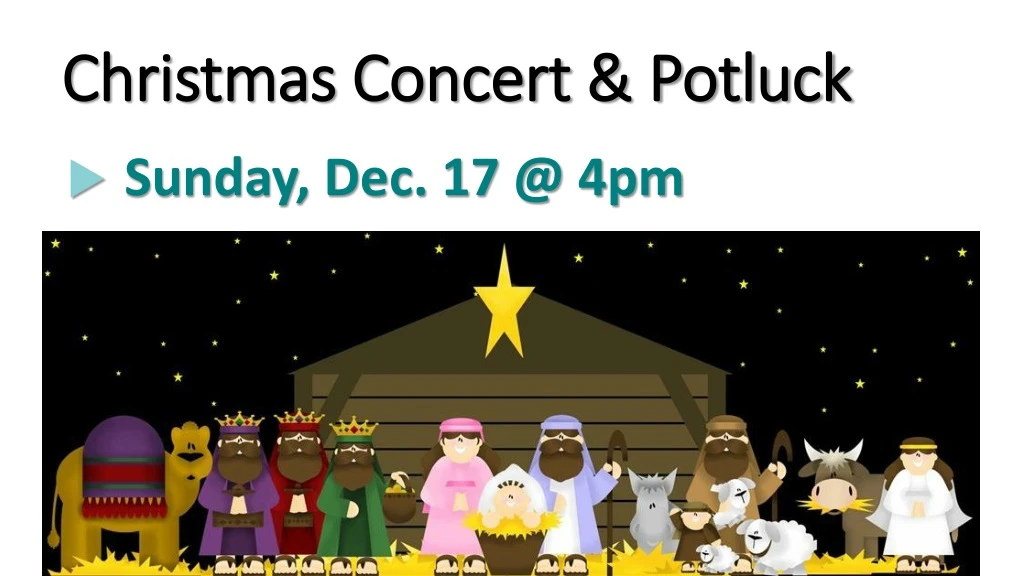 christmas concert potluck