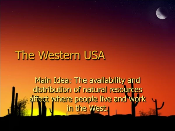 The Western USA