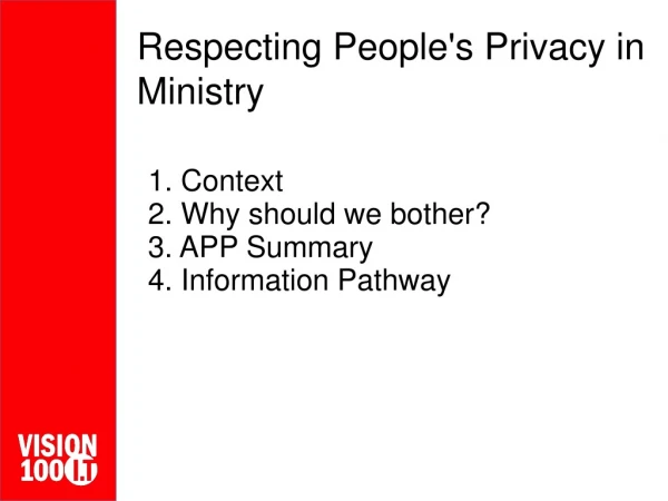 Respecting People's Privacy in Ministry