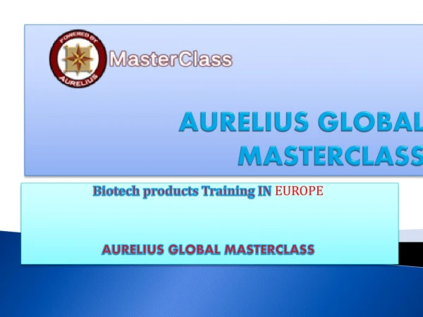 Biotech Products Training in Europe