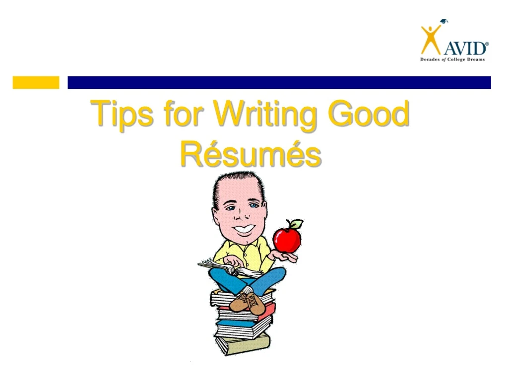 tips for writing good r sum s