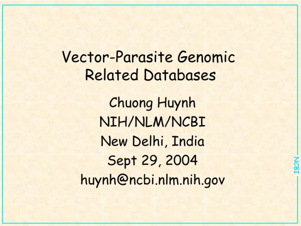 Vector-Parasite Genomic Related Databases