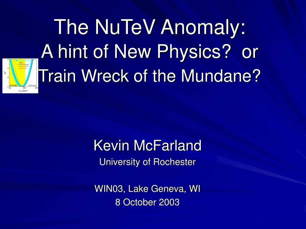 the nutev anomaly