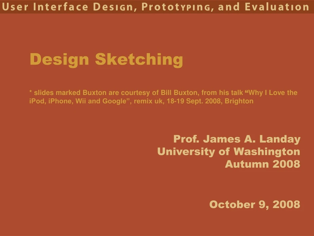 design sketching slides marked buxton