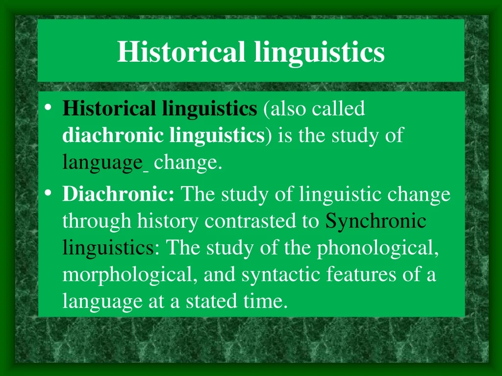 historical linguistics