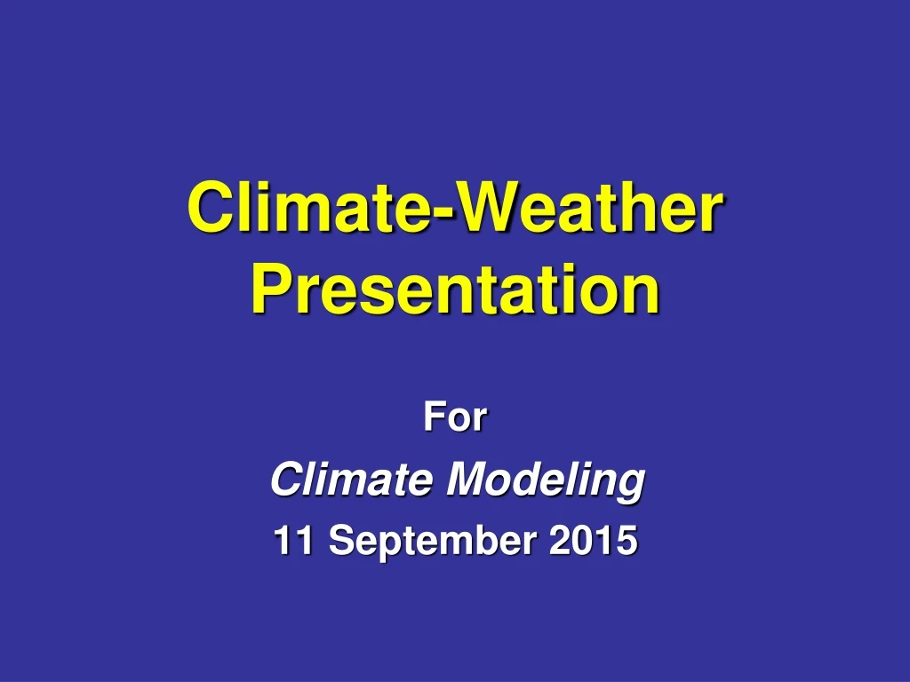 climate weather presentation