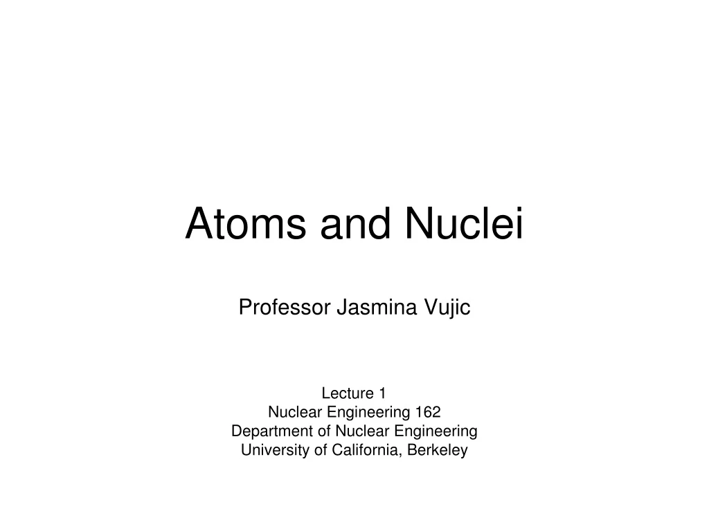 atoms and nuclei