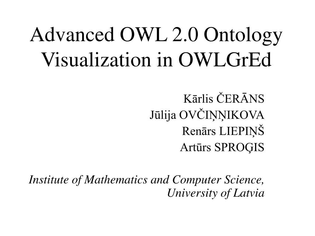 advanced owl 2 0 ontology visualization in owlgred