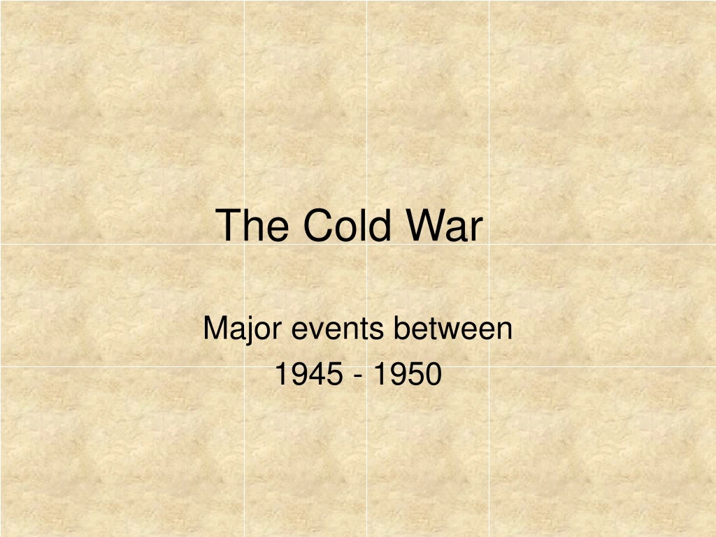 the cold war