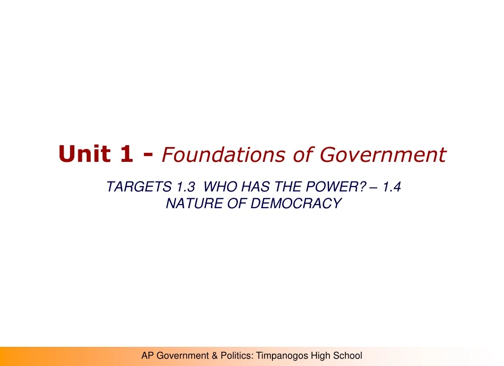 unit 1 foundations of government