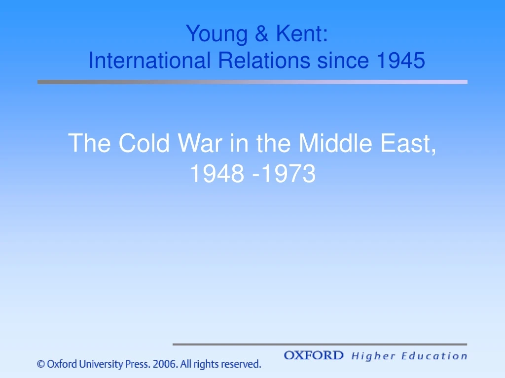 the cold war in the middle east 1948 1973