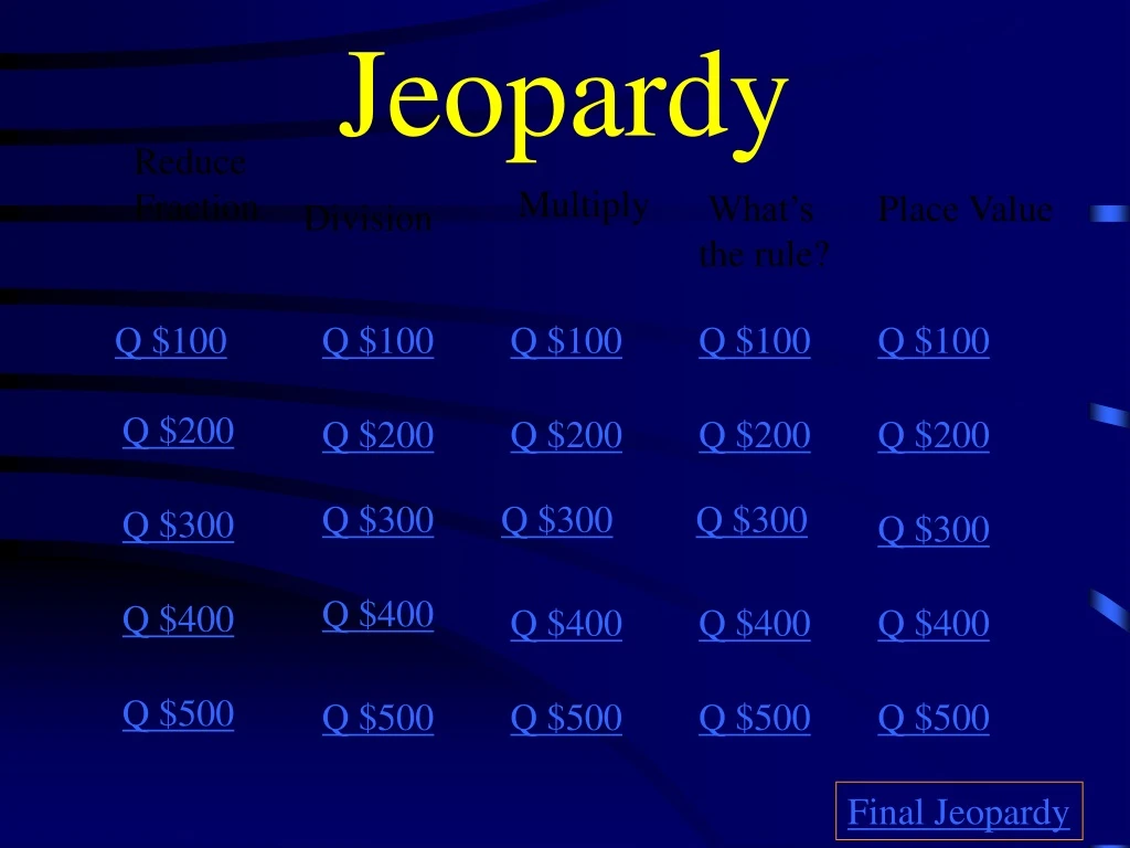 jeopardy