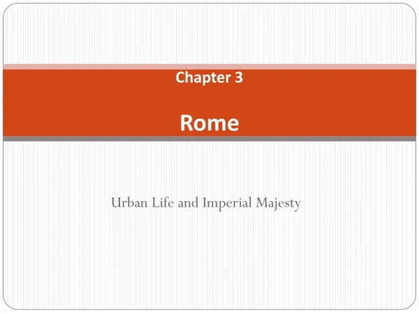 Chapter 3 Rome