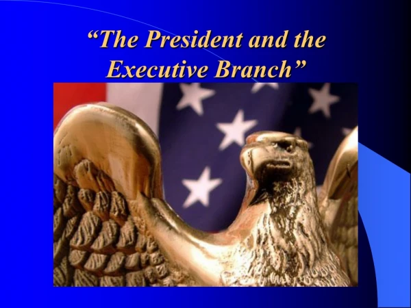 “The President and the Executive Branch”