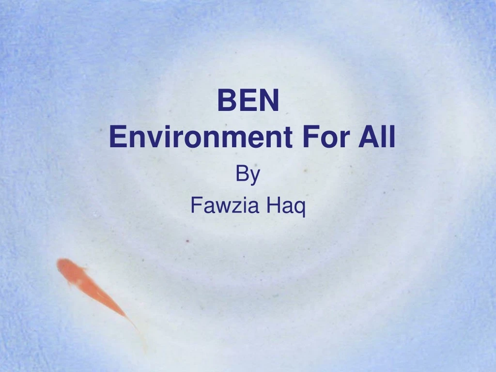 ben environment for all