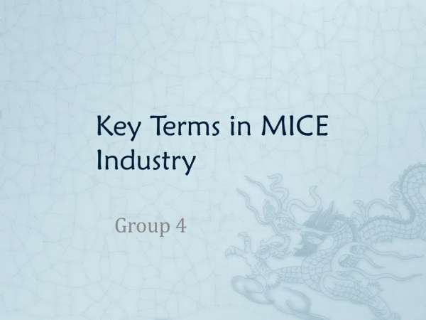 Key Terms in MICE Industry