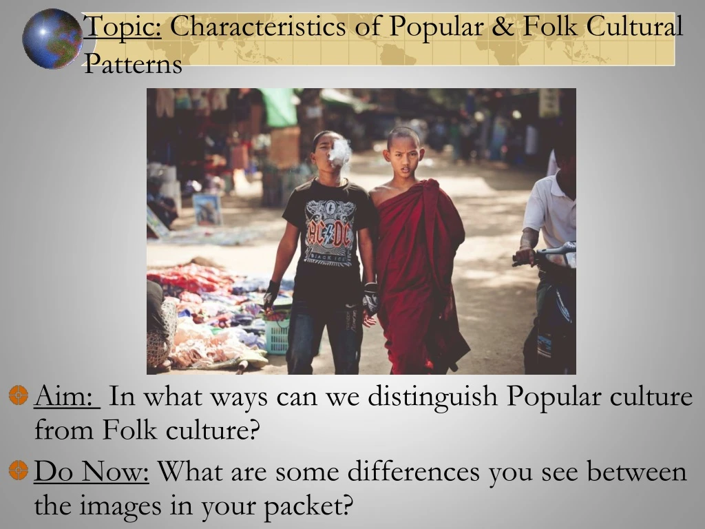 topic characteristics of popular folk cultural patterns