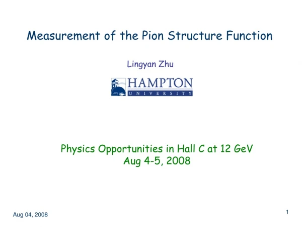 Measurement of the Pion Structure Function