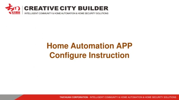 Home Automation APP Configure Instruction