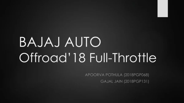 BAJAJ AUTO Offroad’18 Full-Throttle