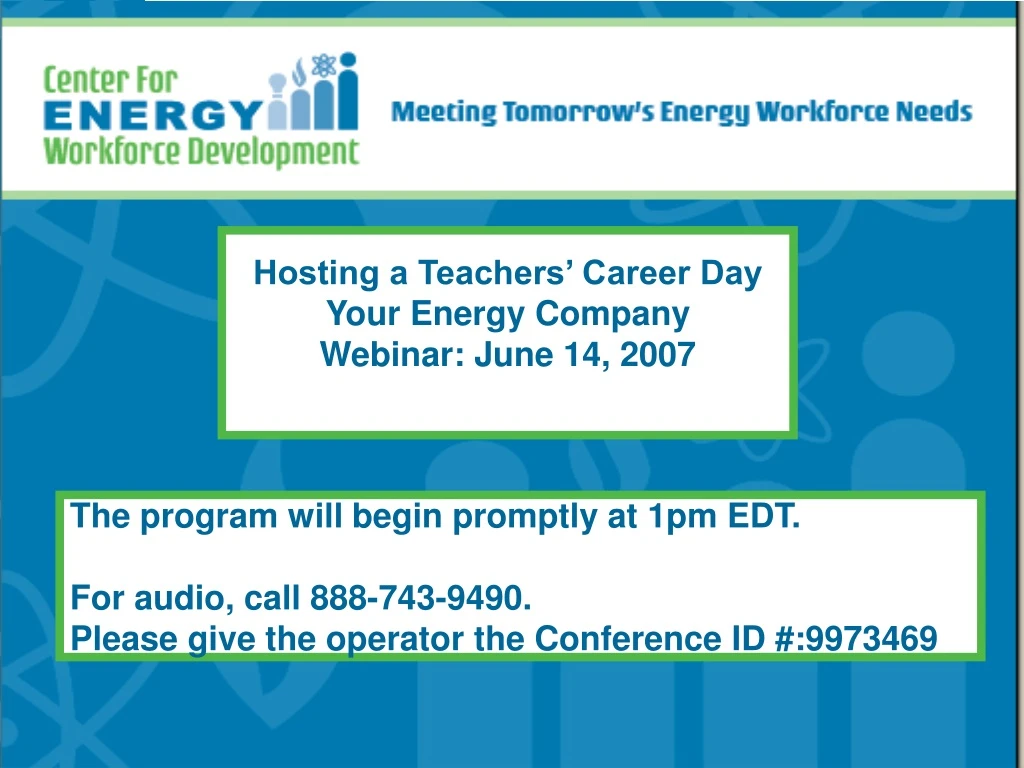 hosting a teachers career day your energy company