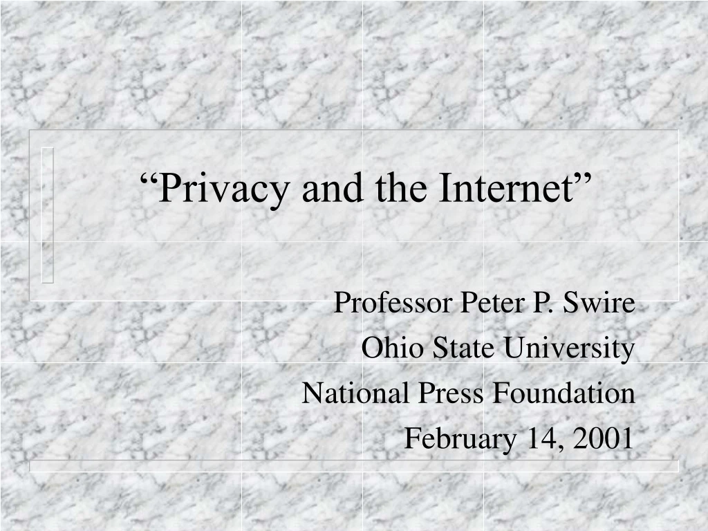 privacy and the internet