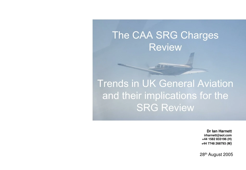 the caa srg charges review trends in uk general