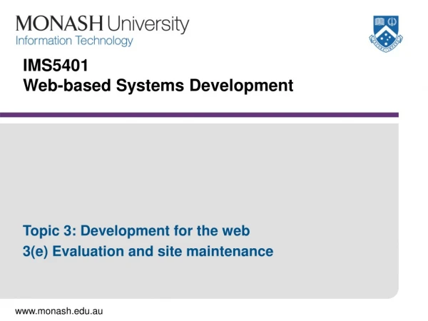 IMS5401 Web-based Systems Development
