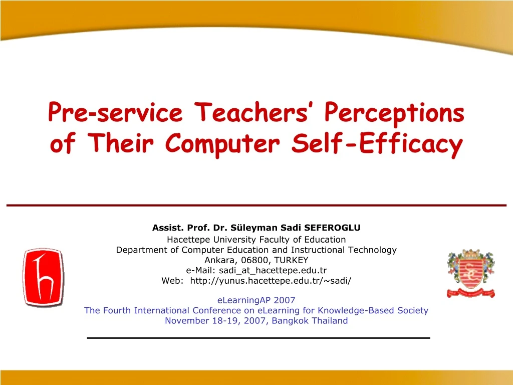 pre service teachers perceptions of their computer self efficacy