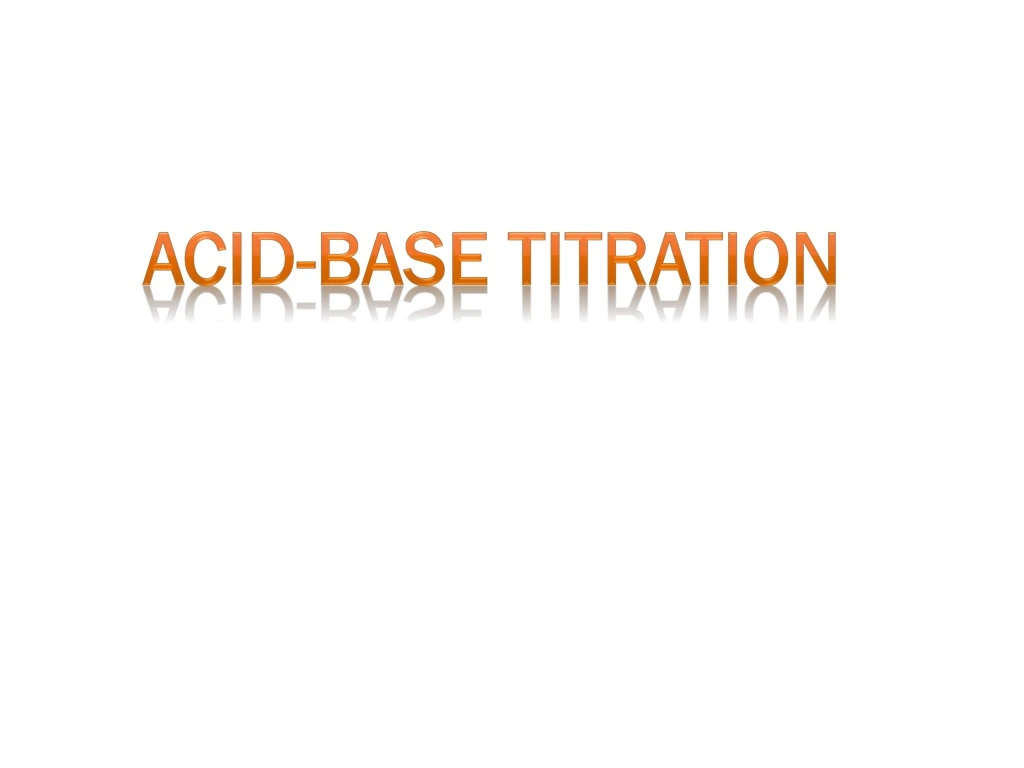 acid base titration