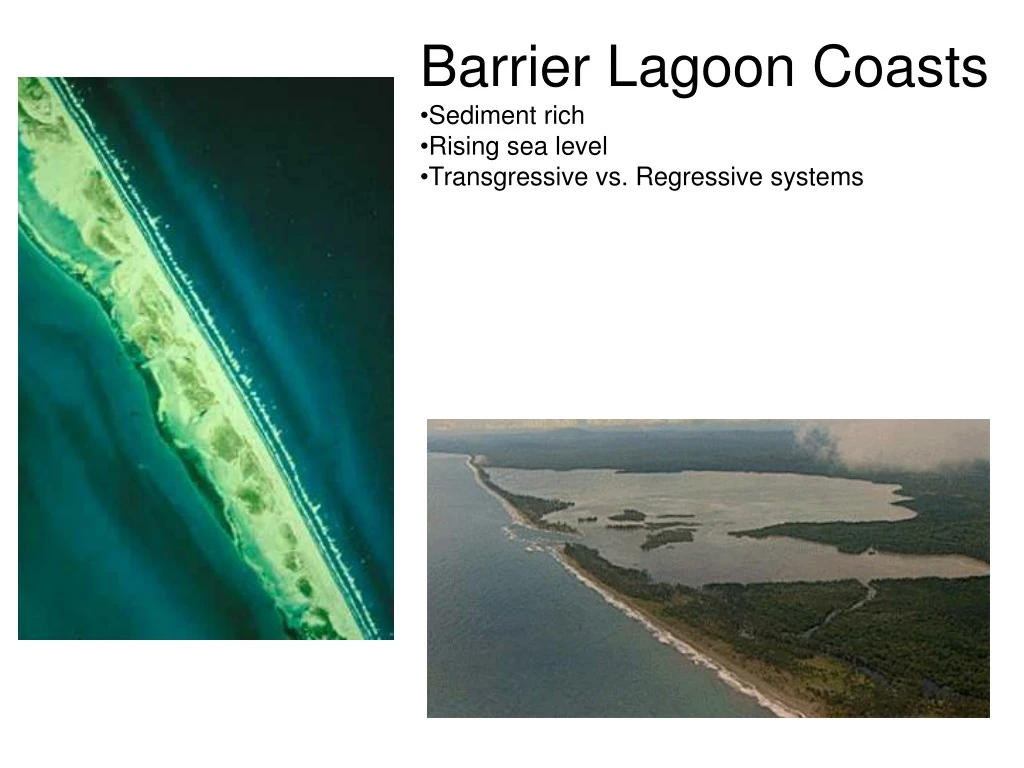 barrier lagoon coasts sediment rich rising